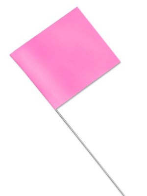 Stake Flags - 2 1/2 x 3 1/2", Fluorescent Pink S-16061FP