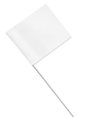 Stake Flags - 2 1/2 x 3 1/2", White S-16061W