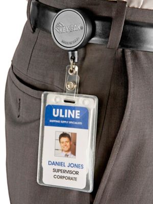  ID Badge Holder with Lanyard with 360° Swivel