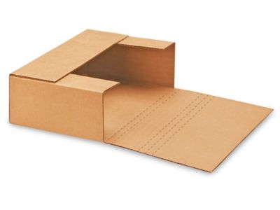 11 1/8 x 8 3/4 x 4" Kraft Easy-Fold Mailers S-1614