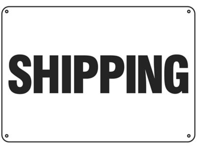 "Shipping" Sign - Plastic S-16152P