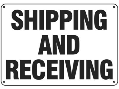 "Shipping and Receiving" Sign - Plastic S-16154P