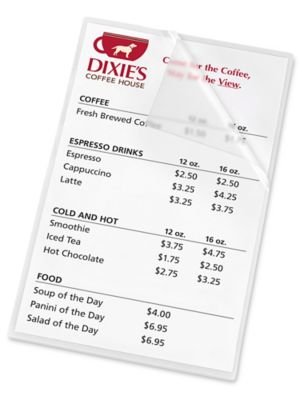 Laminating Pouches - Glossy, Menu Size, 10 Mil S-16235