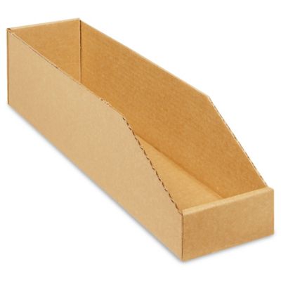 Kraft Corrugated Parts Bins - 4 x 18 x 4 1/2" S-16271