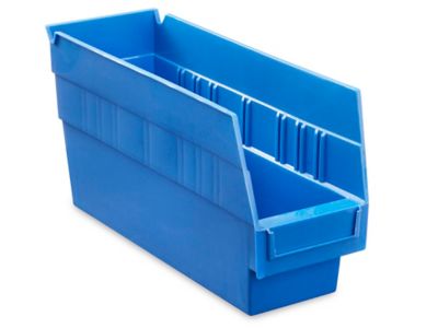  Plastic Shelf Bins - 4 x 12 x 6"