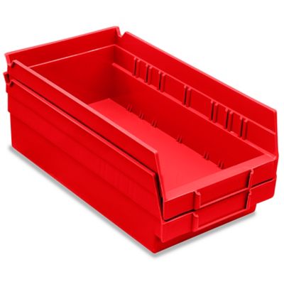 Plastic Shelf Bins - 7 x 12 x 6, Green S-16276G - Uline