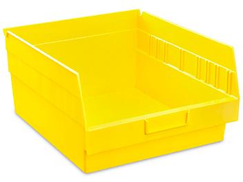 Plastic Shelf Bins - 11 x 12 x 6", Yellow S-16278Y