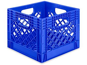 Rigid Milk Crates - 12 x 12 x 10 1/2", Blue S-16317BLU