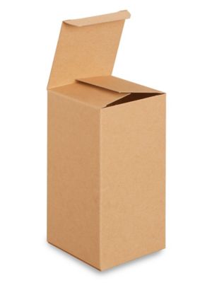 Kraft Reverse Tuck Folding Cartons - 4 5/8 x 2 3/8 x 7 5/16 Kraft Reverse  Tuck Folding Carton (250/case)