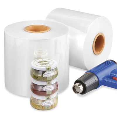 Uline Deluxe Polyolefin Shrink Film Roll - 60 gauge, 8" x 4,375' S-16356