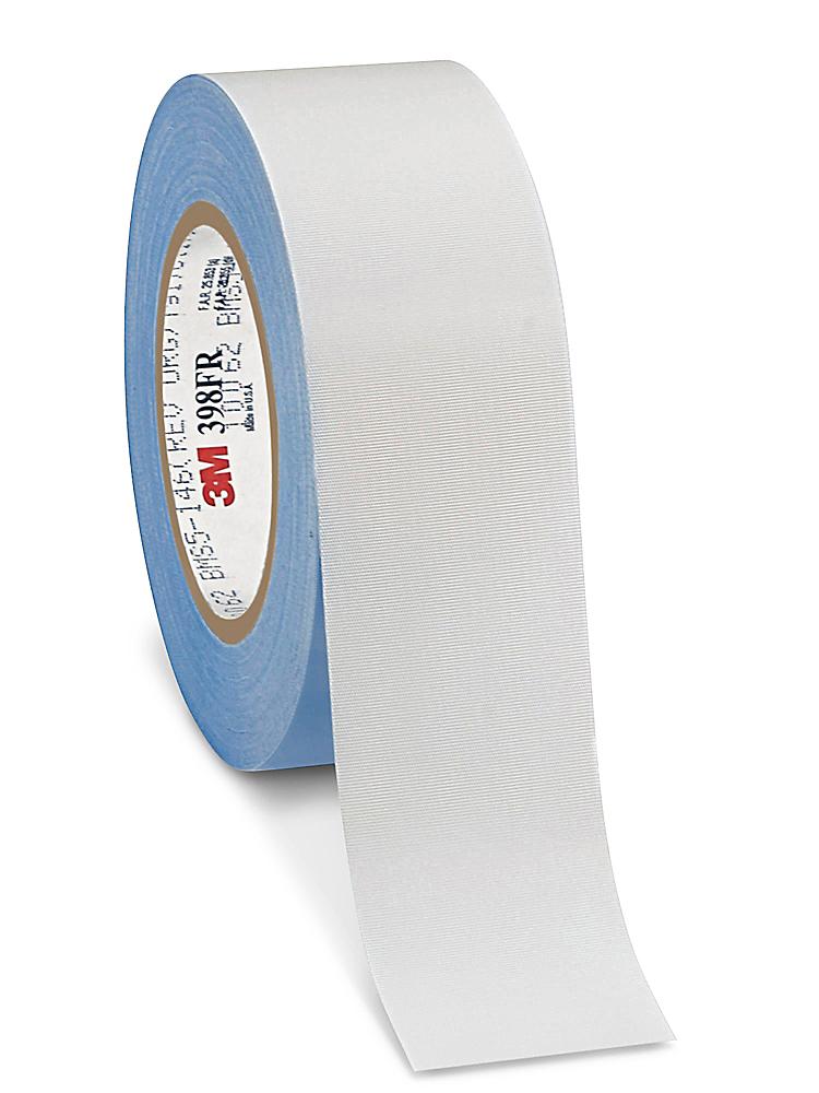 White 3M 398FR Glass Cloth Tape Flame Retardant 1 roll 2 in x 36 yd 