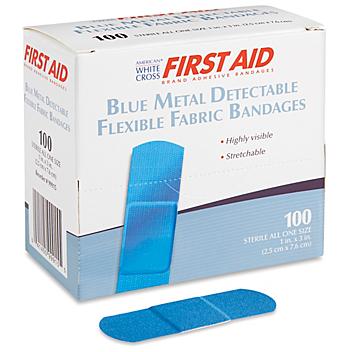Metal Detectable Bandages - Fabric, 1 x 3" S-16415