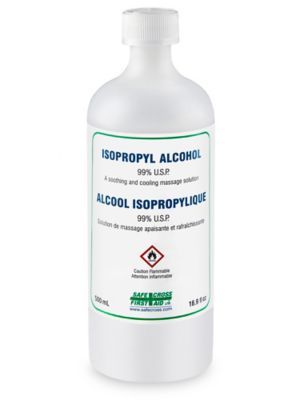 2 Bouteilles d'Alcool à Friction Isopropylique 99% Bouteille