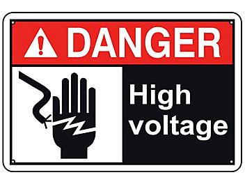 "High Voltage" Sign - Aluminum S-16453A