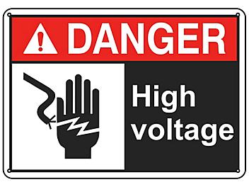"High Voltage" Sign - Plastic S-16453P