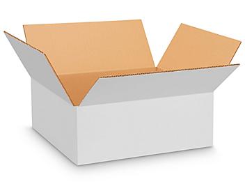 11 1/4 x 8 3/4 x 4" White Corrugated Boxes S-16455