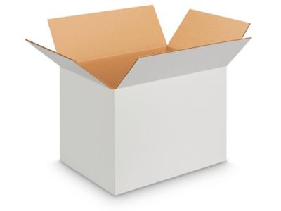 Boîtes de carton ondulé – 14 x 10 x 10 po, blanc S-16457 - Uline