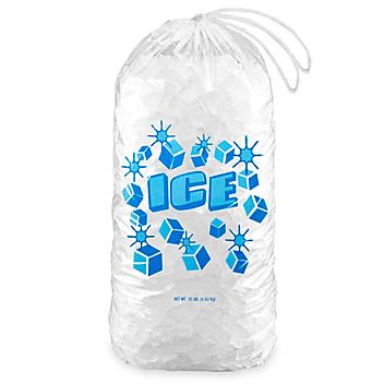 Drawstring Ice Bags - 10 lb, 12 x 19 x 3 1/2" S-16468