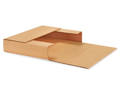 11 1/8 x 8 5/8 x 2" Kraft Easy-Fold Mailers S-165