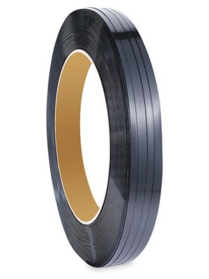 Uline Polyester Strapping - 1/2" x .015" x 4,500', Black S-1657