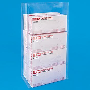 10 x 6 x 24" 3 Mil Gusseted Poly Bags S-16588