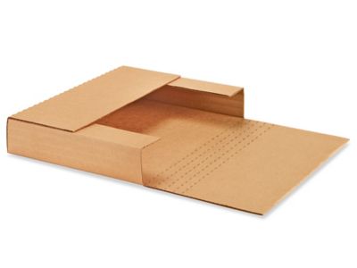 12 1/8 x 9 1/8 x 2" Kraft Easy-Fold Mailers S-166