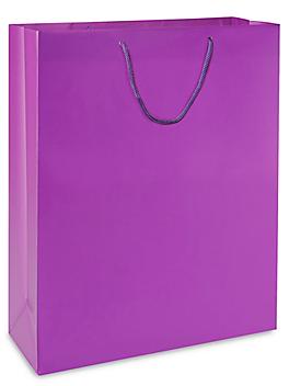 Matte Laminate Shopping Bags - 16 x 6 x 19 1/4", Queen, Purple S-16669PUR