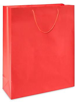Matte Laminate Shopping Bags - 16 x 6 x 19 1/4", Queen, Red S-16669R