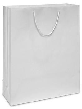 Matte Laminate Shopping Bags - 16 x 6 x 19 1/4", Queen, White S-16669W