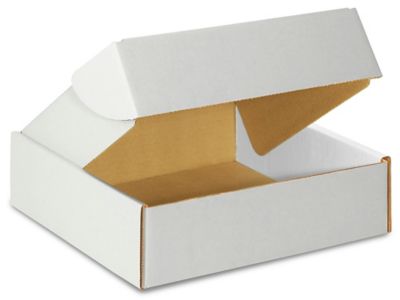 10 x 10 x 3" White Tab Locking Literature Mailers S-16676