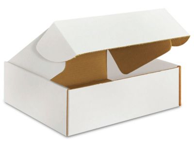 12 x 10 x 4" White Tab Locking Literature Mailers S-16677