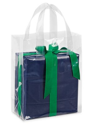 Clear Shopper Bags - 10 x 5 x 13 S-16691 - Uline