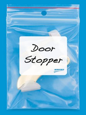 3 x 4" 4 Mil Minigrip&reg; White Block Bags - Hang Hole S-1676