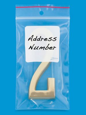 3 x 5" 4 Mil Minigrip&reg; White Block Bags - Hang Hole S-1677