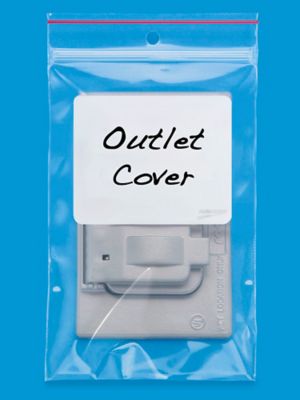 4 x 6" 4 Mil Minigrip&reg; White Block Bags - Hang Hole S-1678