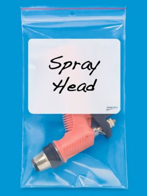 5 x 8" 4 Mil Minigrip&reg; White Block Bags - Hang Hole S-1679