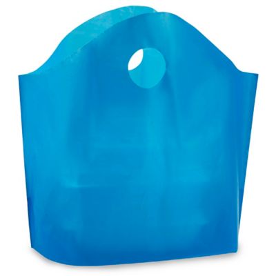 Gusseted Take-Out Bags - 2 Mil, 12 x 11 x 4", Blue S-16807BLU