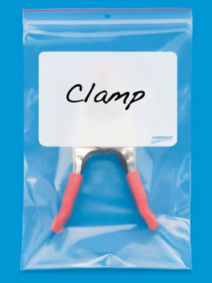 6 x 9" 4 Mil Minigrip&reg; White Block Bags - Hang Hole S-1680