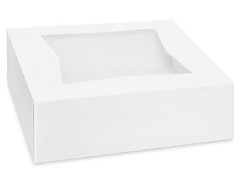Window Cake Boxes - 8 x 8 x 2 1/2", White S-16813