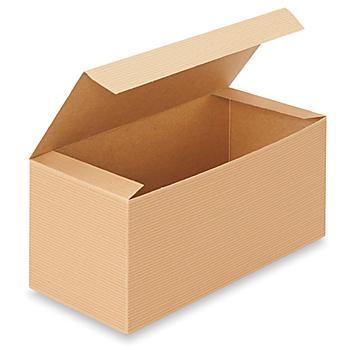 Gift Boxes - 10 x 4 1/2 x 4 1/2", Kraft Pinstripe S-16821