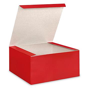 Gift Boxes - 8 x 8 x 4", Red Gloss S-16826
