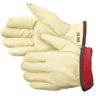 Pigskin Leather Work Gloves, Large