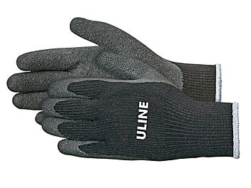 Uline Thermal Latex Coated Gloves - Black, XL S-16857BL-X