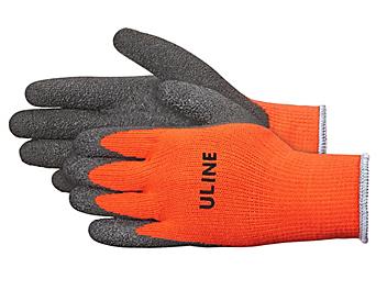 Uline Thermal Latex Coated Gloves - Orange, XL S-16857O-X