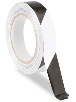 Uline Industrial Vinyl Safety Tape - 1" x 36 yds, White/Black S-16862