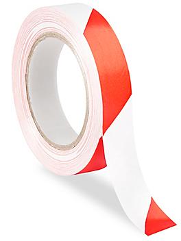 Uline Industrial Vinyl Safety Tape - 1" x 36 yds, Red/White S-16872