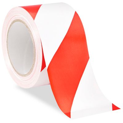Uline Industrial Vinyl Safety Tape - 3" x 36 yds, Red/White S-16874