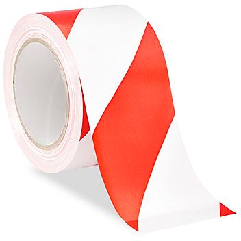 Uline Industrial Vinyl Safety Tape - 3" x 36 yds, Red/White S-16874