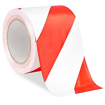 Uline Industrial Vinyl Safety Tape - 4" x 36 yds, Red/White S-16875