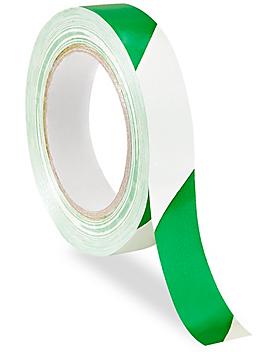 Uline Industrial Vinyl Safety Tape - 1" x 36 yds, Green/White S-16876